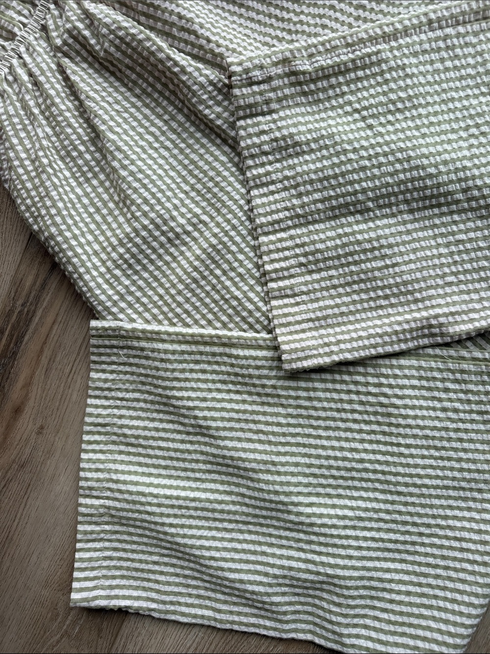 Striped Cream and Tan Sleeveless Jumpsuit - Picture 4 of 5